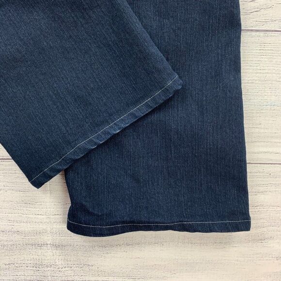 NY & C Jeans sz 12 Curvy Bootcut Dark Wash Inseam Measures 29" Rhinestone Bling - Picture 7 of 11